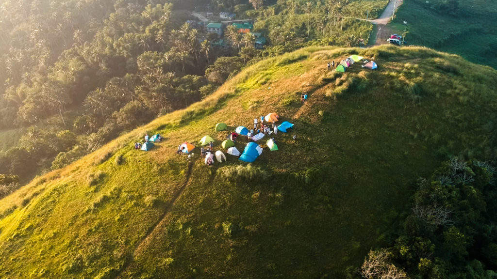 Mt. Gulugod Baboy's campsite in sunrise