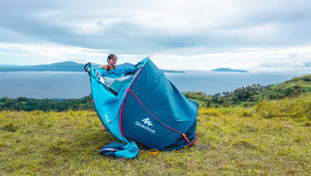 camping essentials from Decathlon, the 2 seconds pop up tent