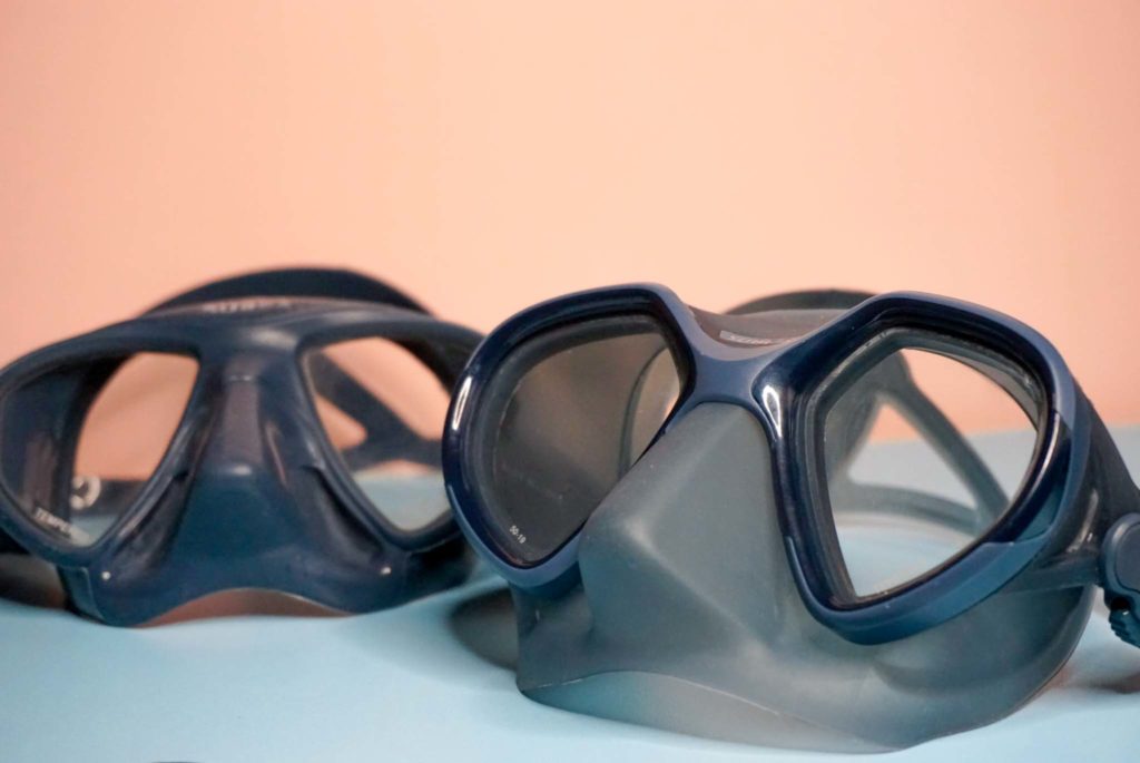 Decathlon's low volume freediving mask