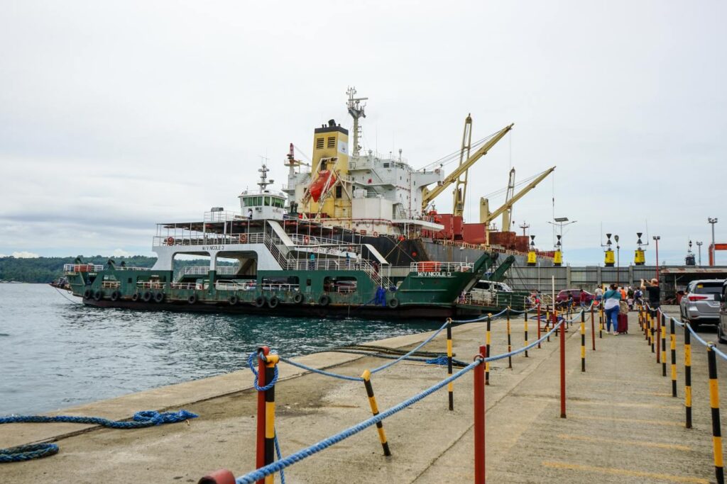 A barge docked on a Sasa wharf in Davao City